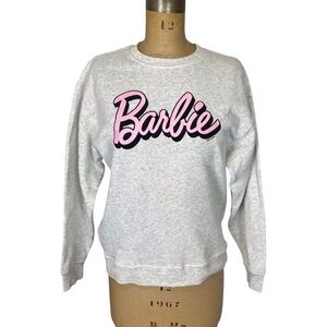 Barbie Light Grey Pink Sparkle Sweatshirt